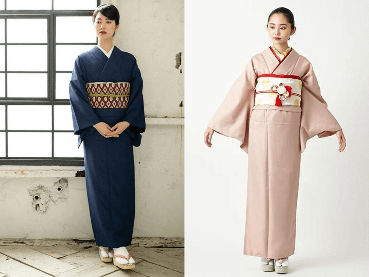 mujeres en kimono iromuji