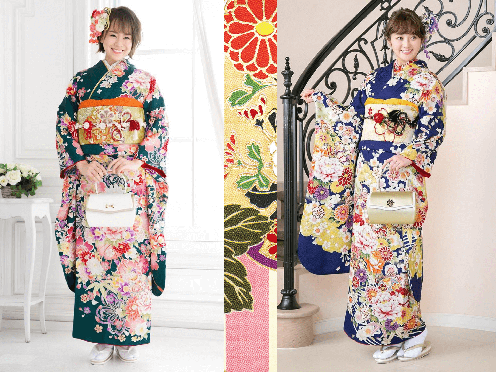 ejemplos de kimono furisode