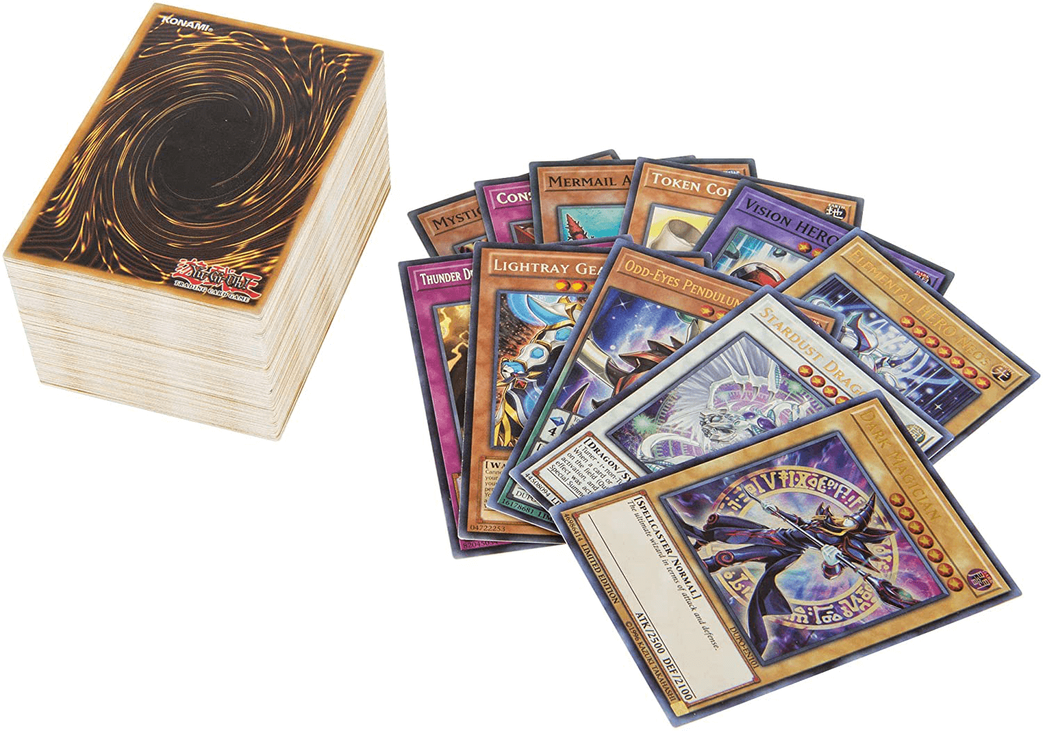 Yu-Gi-Oh! deck of cards with some cards visible