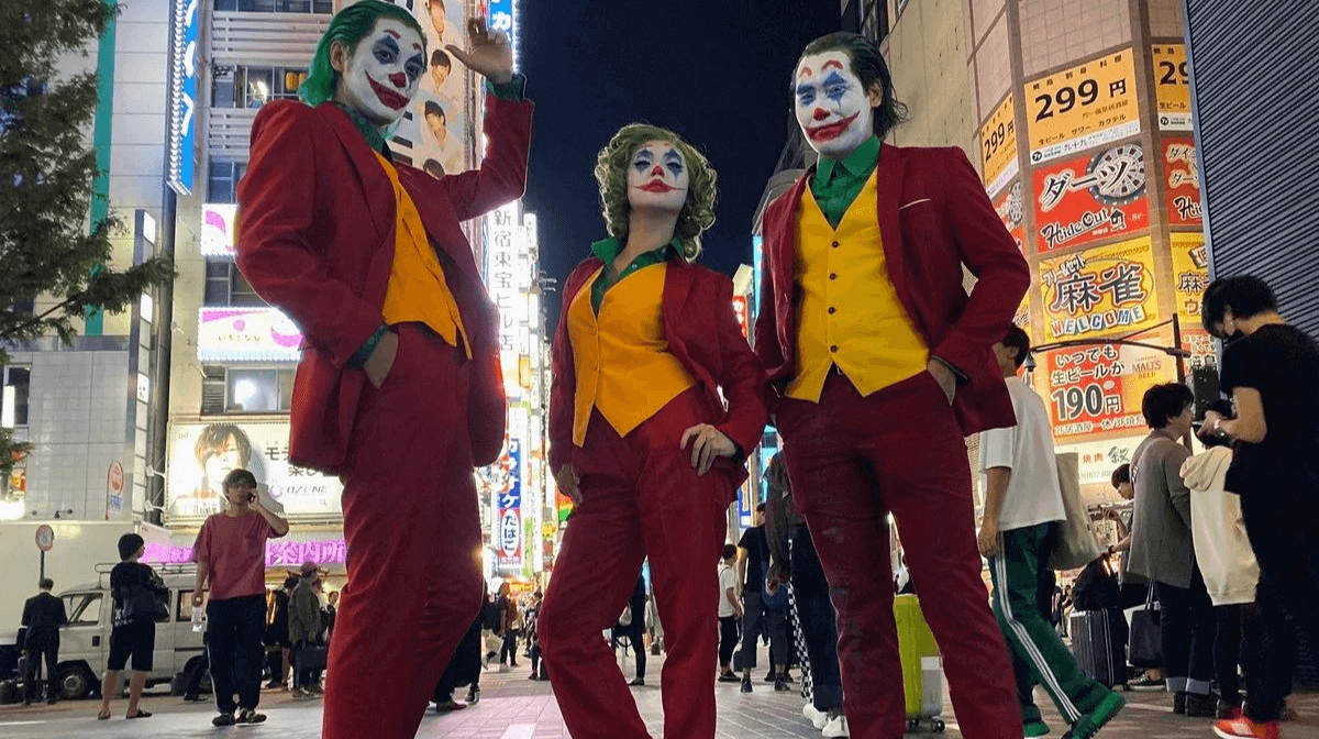Japanese Halloween Joker cosplay