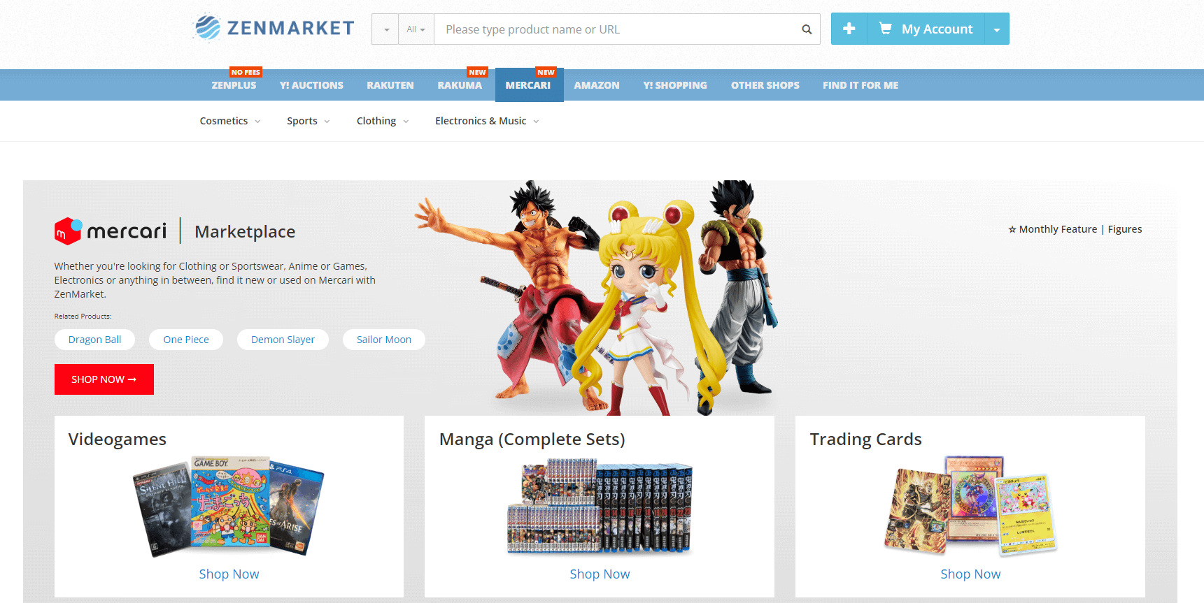 ZenMarket's Mercari page