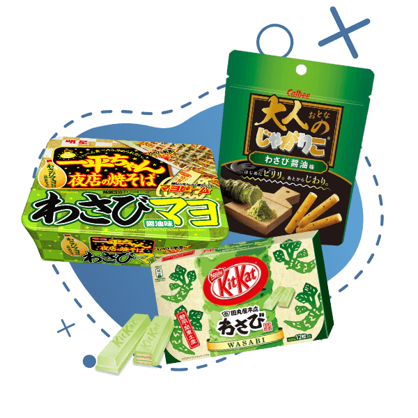Snack e alimentari al wasabi dal Giappone