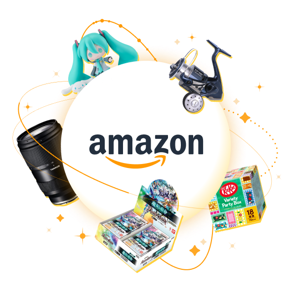 Amazon products, including fashion goods, luxury goods, trading cards, and anime figures