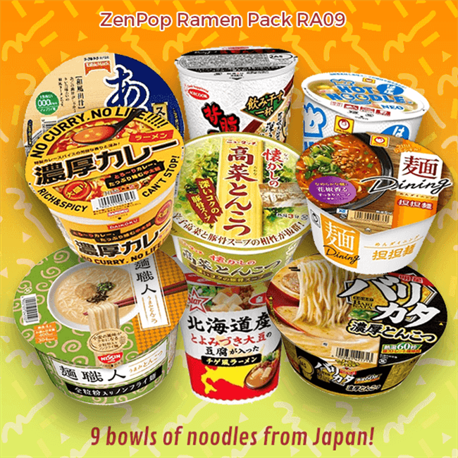 ZenPop Packs of delicious instant noodles and ramen from Japan